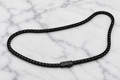 ROVIA Black Tennis Chain Necklace – AAA Black Zirconia | 4mm | 316L Stainless Steel