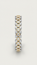 Zirconia-Studded Stainless Steel Bracelet